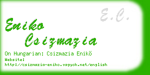 eniko csizmazia business card